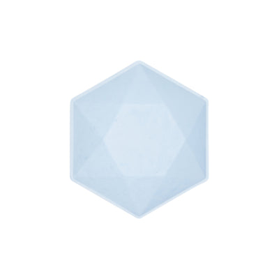 Set 6 Boluri Hexagonale Bleu Decor Vert 15.8x13.7cm 9918266