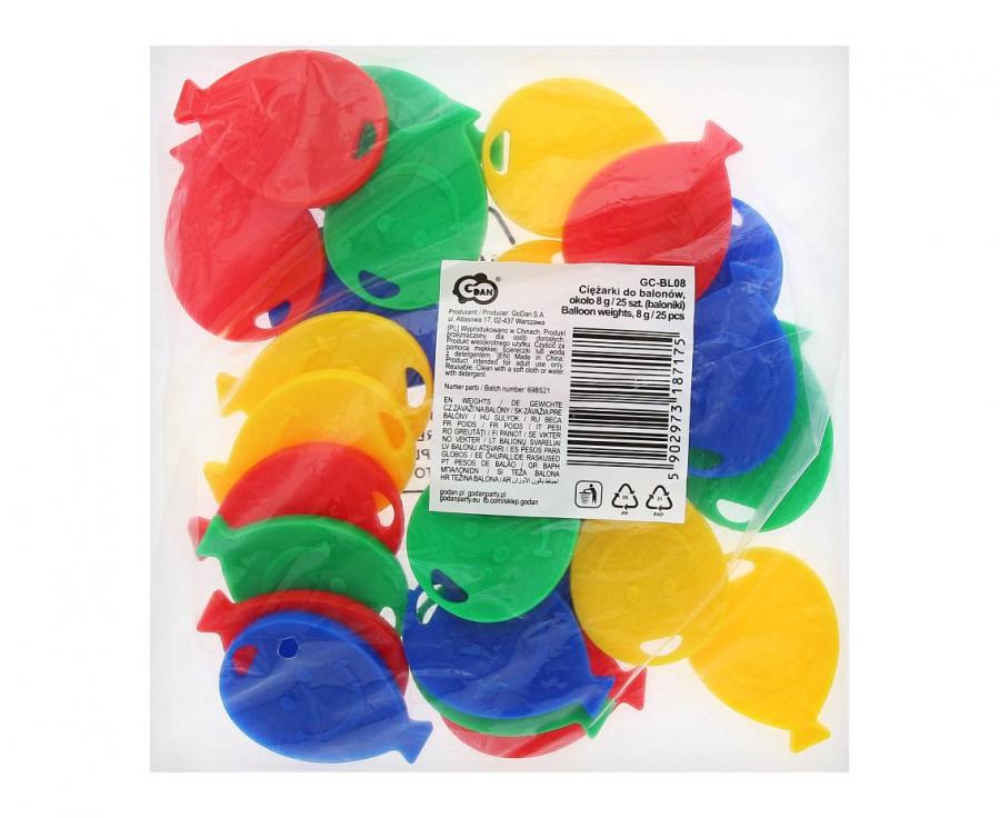 Contragreutati multicolor pentru baloane 8g