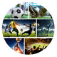 Set of 8 Kick It Football Plates 23cm 9918404-66