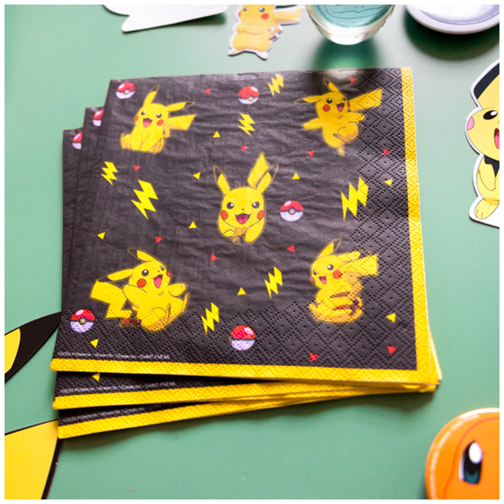 Set of 16 Pokemon Napkins 33x33cm 9917107