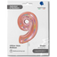 Jumbo Foil Balloon Number 9 Rose Gold Glitter 102 cm Grabo