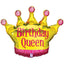 Balon Folie Figurina Coroana Birthday Queen 76cm