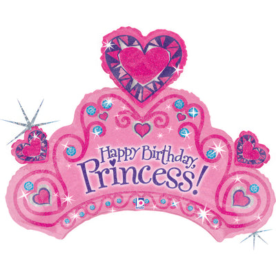 Balon Folie Figurina Tiara Roz 79cm