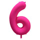 Balon Folie Cifra 6 Roz Neon 86cm R-10028-PKG