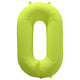 Balon Folie Cifra 0 Galben Neon 86cm R-10035-PKG
