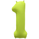Balon Folie Cifra 1 Galben Neon 86cm R-10036-PKG