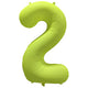 Balon Folie Cifra 2 Galben Neon 86cm R-10037-PKG