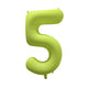 Balon Folie Cifra 5 Galben Neon 86cm R-10040-PKG