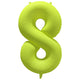 Balon Folie Cifra 8 Galben Neon 86cm R-10043-PKG