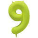 Balon Folie Cifra 9 Galben Neon 86cm R-10044-PKG
