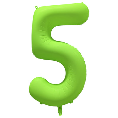 Balon Folie Cifra 5 Verde Neon 86cm R-10053-PKG