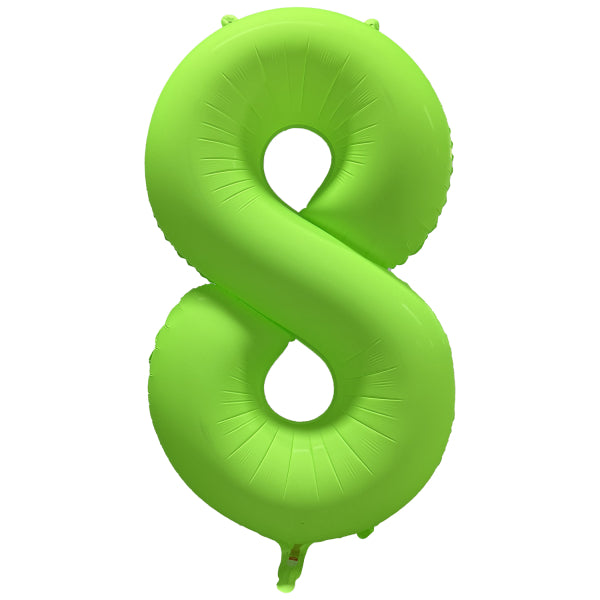 Balon Folie Cifra 8 Verde Neon 86cm R-10056-PKG
