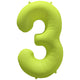 Balon Folie Cifra 3 Galben Neon 86cm R-10038-PKG