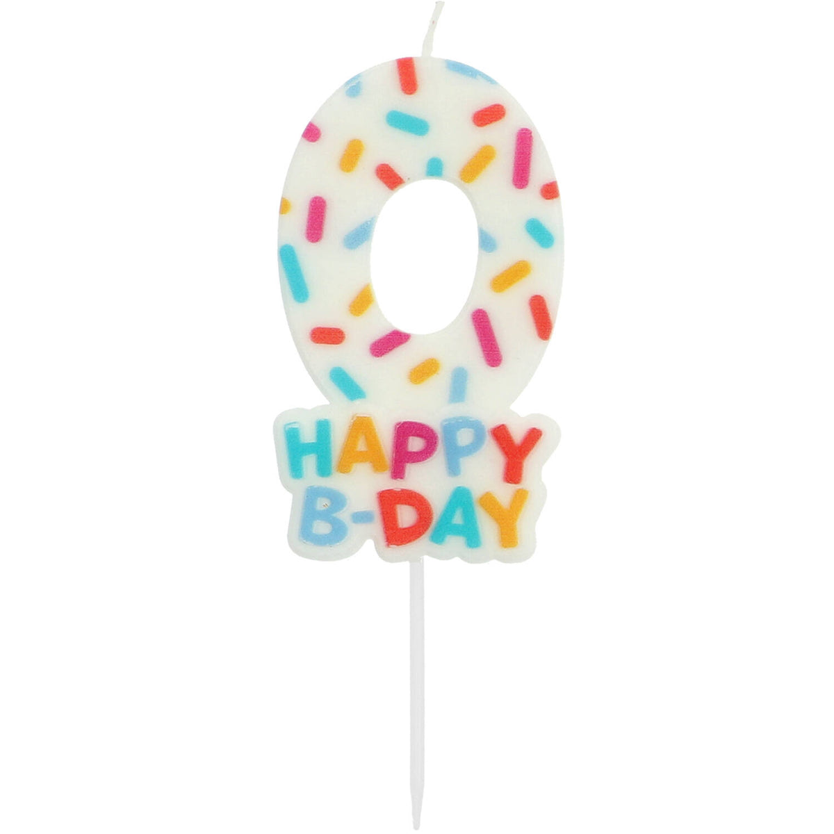 Lumanare Tort Cifra 0 Cozy Sprinkles 7cm