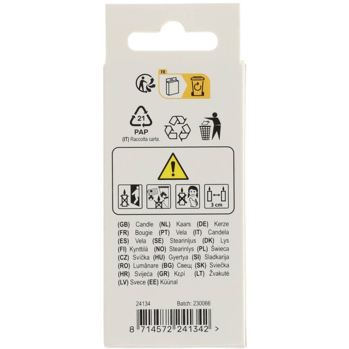 Lumanare Tort Cifra 4 Argintiu 5cm