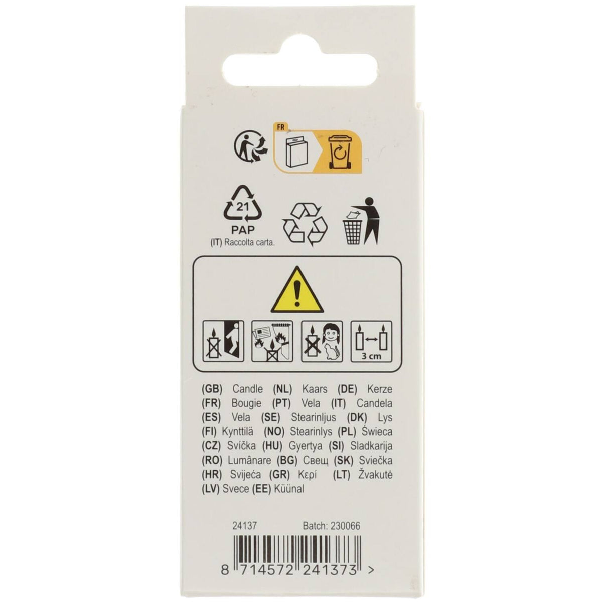 Lumanare Tort Cifra 7 Argintiu 5cm
