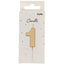Number 1 Cake Candle Gold 5cm