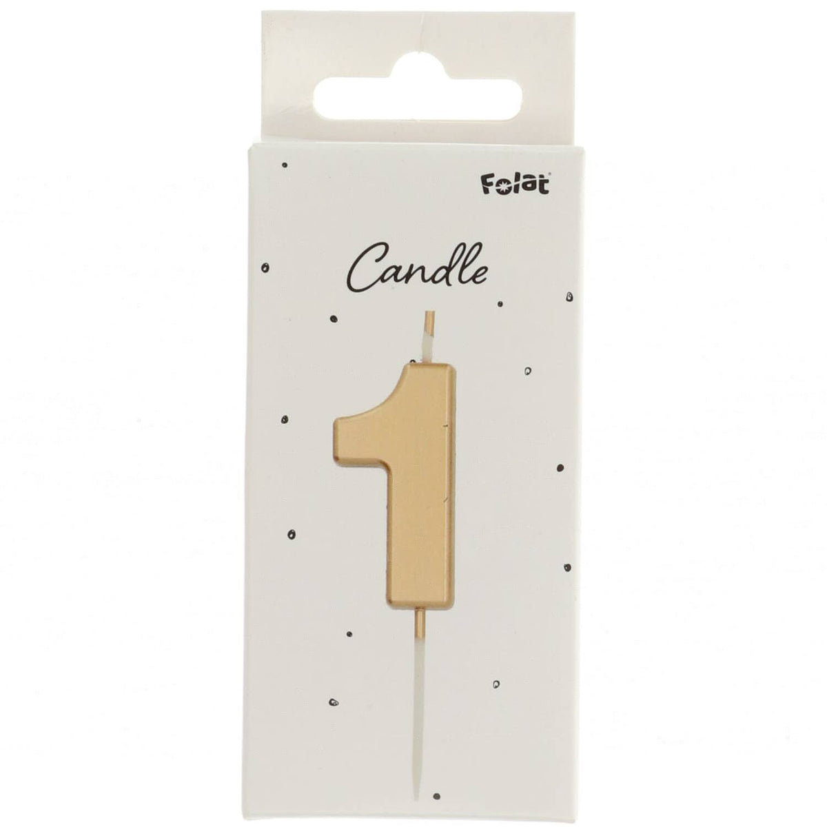 Number 1 Cake Candle Gold 5cm