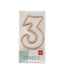 Number 3 Birthday Cake Candle Gold Outline 9cm