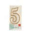 Number 5 Birthday Candle Gold Outline 9cm