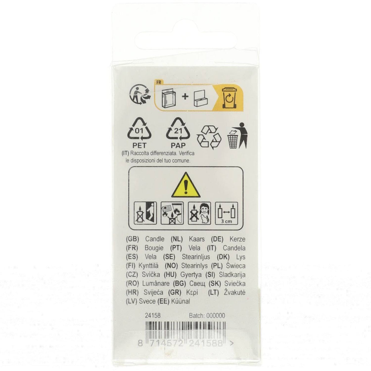 Lumanare Tort Cifra 8 Contur Auriu 9cm