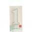 Number 1 Cake Candle Silver Outline 9cm