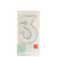 Number 3 Birthday Candle Silver Outline 9cm