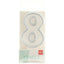 Number 8 Birthday Cake Candle Silver Outline 9cm