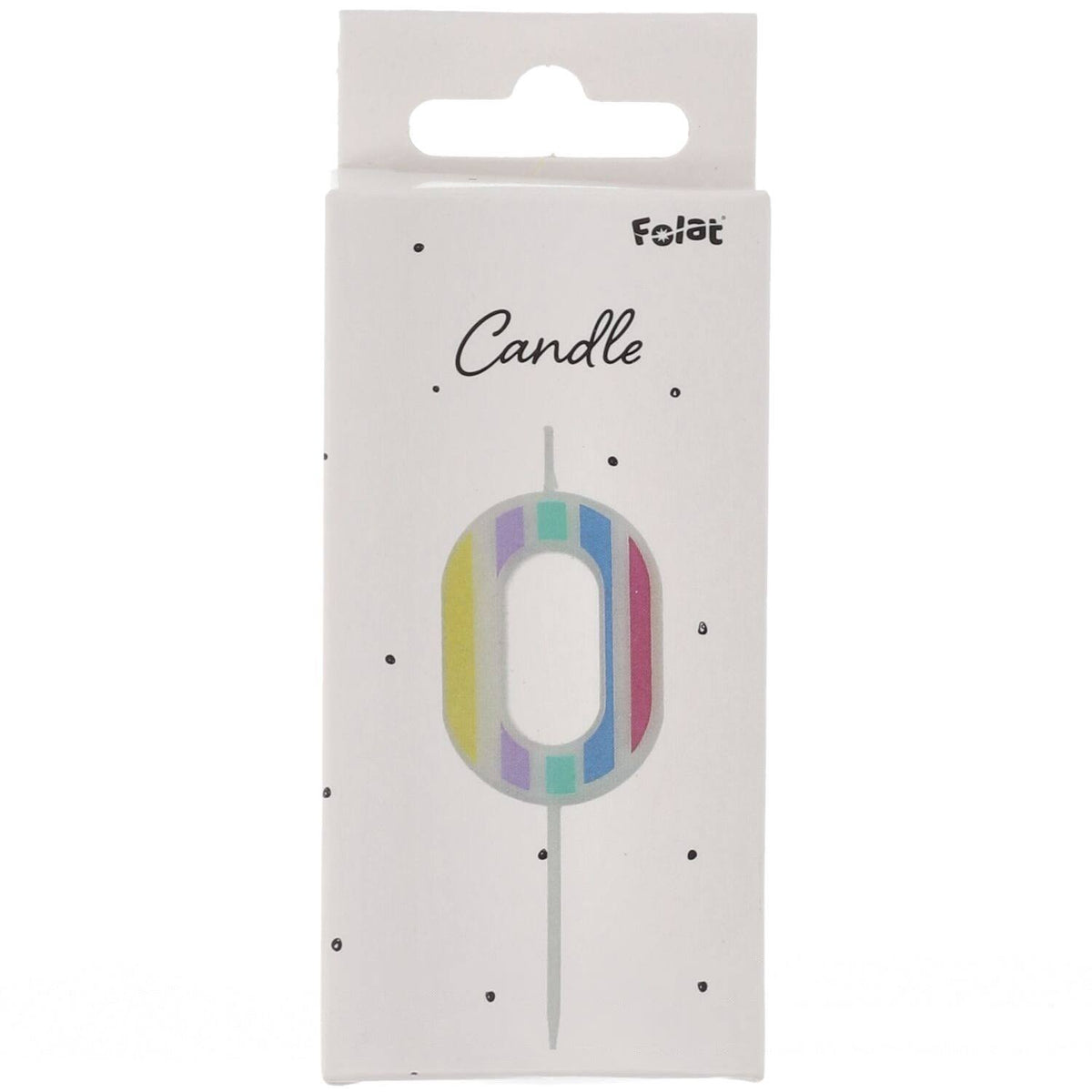 Pastel Vibes Number 0 Cake Candle