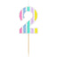 Lumanare Tort Cifra 2 Pastel Vibes