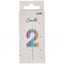 Number 2 Pastel Vibes Cake Candle
