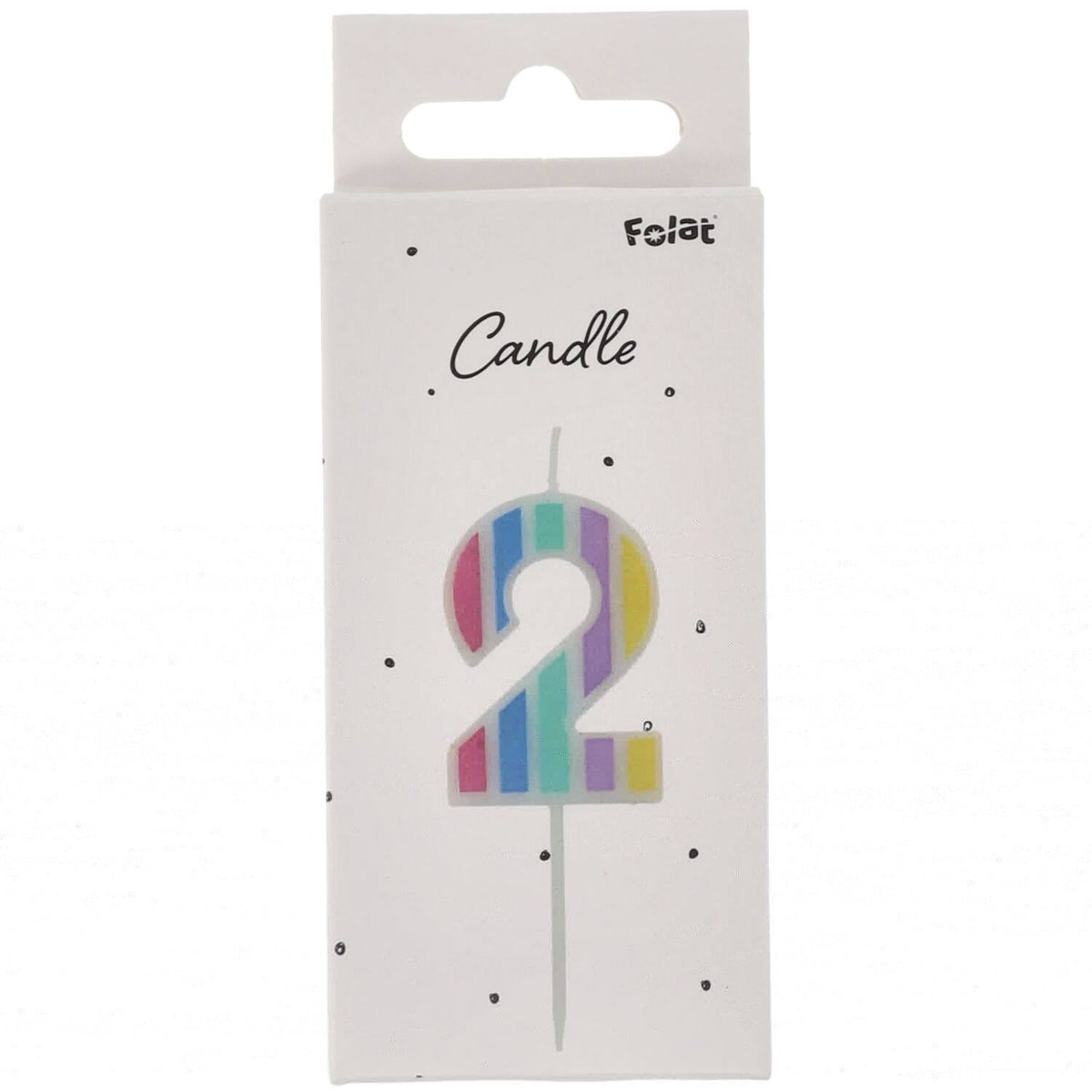 Number 2 Pastel Vibes Cake Candle