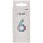 Number 6 Pastel Vibes Cake Candle