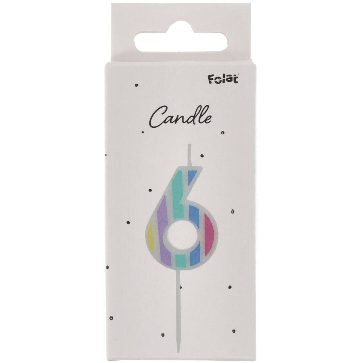 Number 6 Pastel Vibes Cake Candle