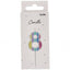 Number 8 Pastel Vibes Cake Candle