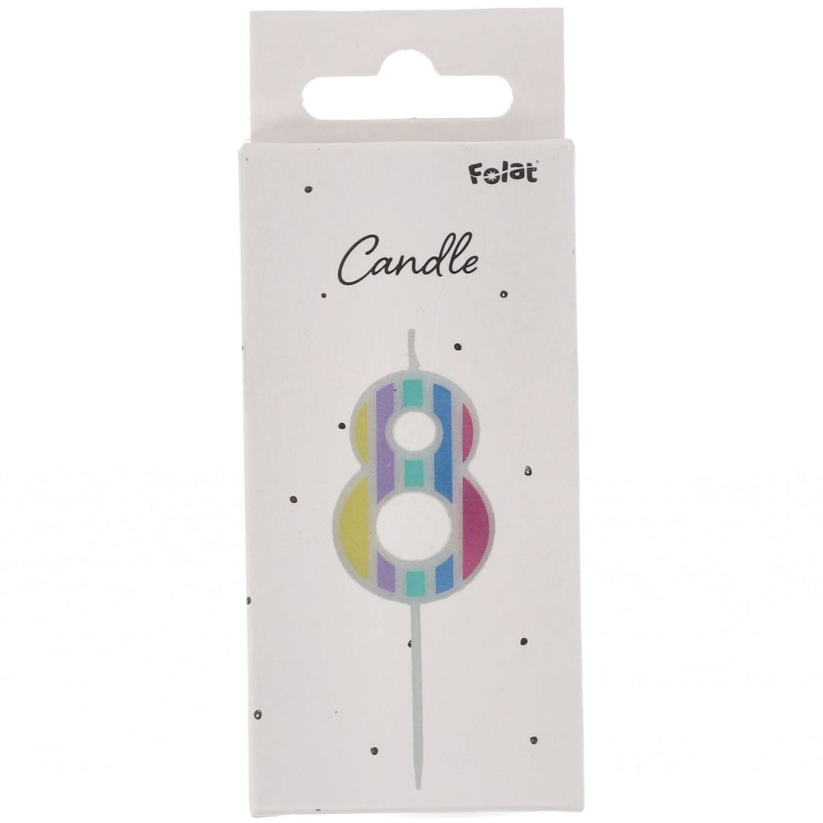 Number 8 Pastel Vibes Cake Candle