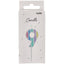 Number 9 Pastel Vibes Cake Candle