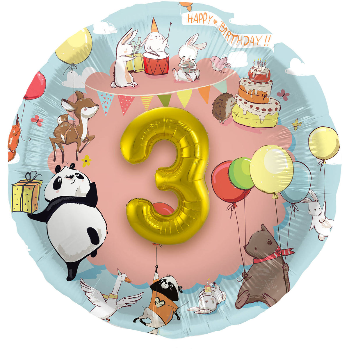 3D Customizable Animal Foil Balloon 56cm