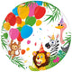 Set of 8 Jungle Party Plates 23cm