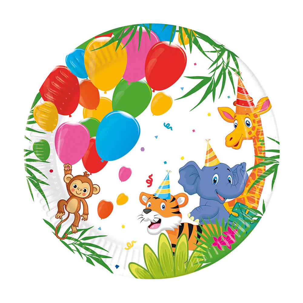 Set of 8 Jungle Party Plates 20cm