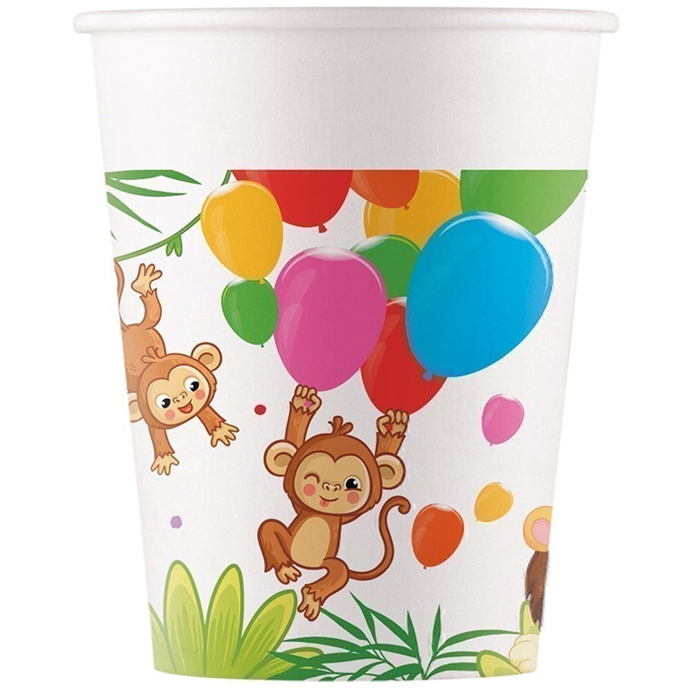 Jungle Party Cups, 200ml, Set of 8