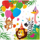 Set 20 Paper Napkins 30x30cm Jungle