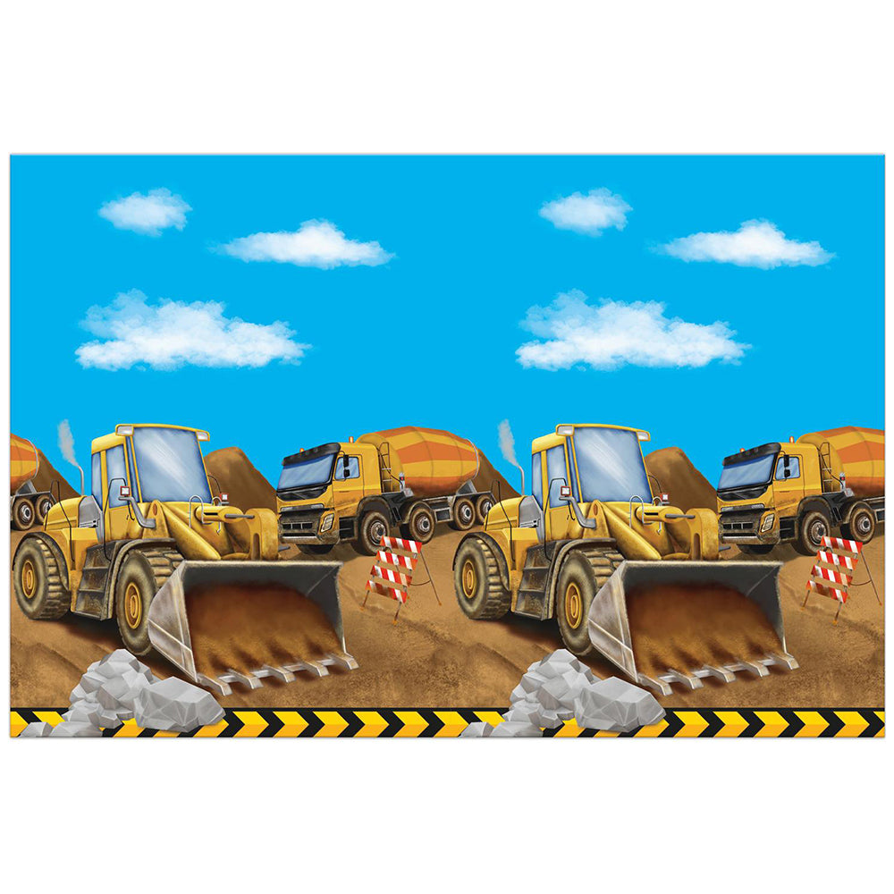 Tablecloth party 120x180cm Construction Machinery