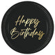 Set 8 Farfurii Petrecere 23cm Happy Birthday Auriu