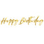 Banner Hartie Happy Birthday Auriu
