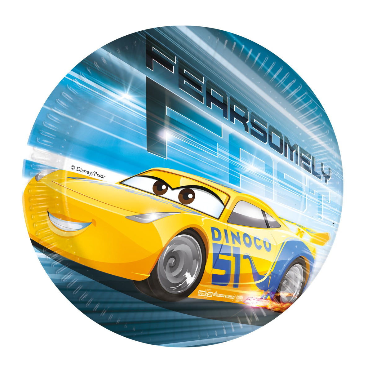 Set of 8 Cars Victory is Mine Party Plates 20cm