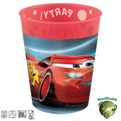 Set 4 Pahare Petrecere Reutilizabile 250ml Cars Victory is Mine