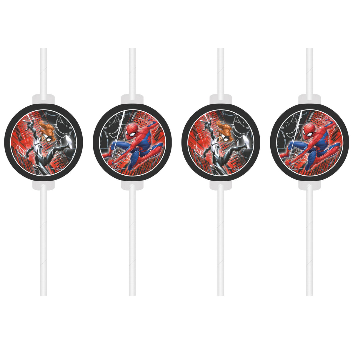 Set 4 Paie de Bautura cu medalion Spiderman World of Web