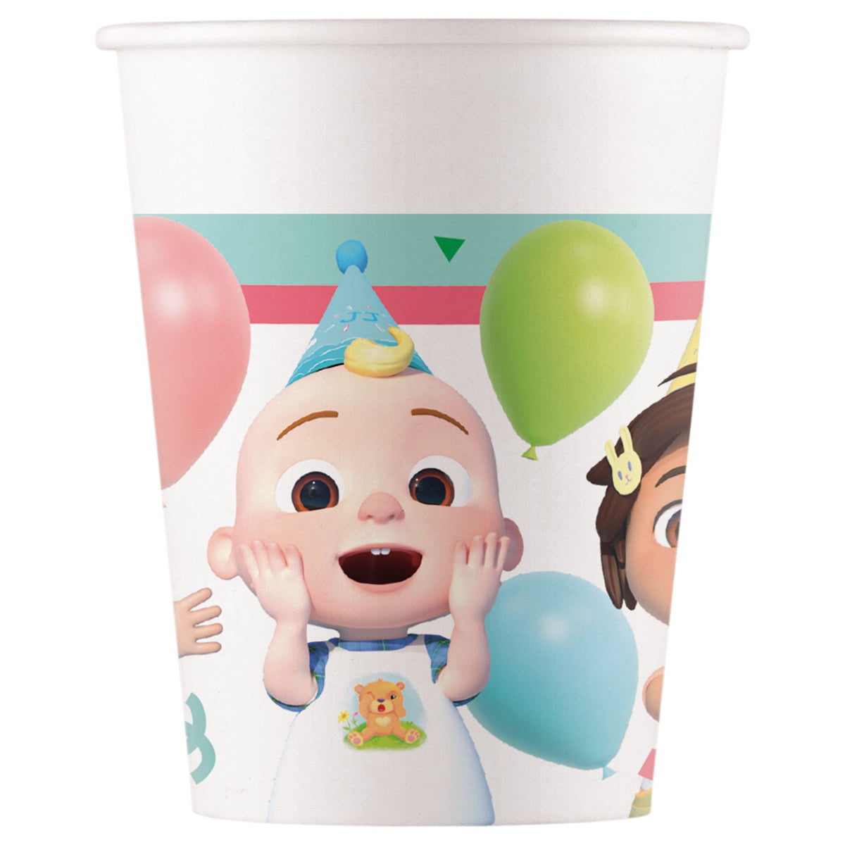 Set 8 Pahare Petrecere Carton 250ml Cocomelon