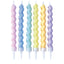 Set 6 Lumanari Twisted Multicolore